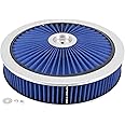 Spectre 47626 Blue 14" x 3" Filter Lid Air Cleaner