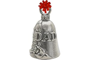 Guardian Bell Dad Good Luck Bell w/Keyring & Black Velvet Gift Bag | Motorcycle Bell | Lead-Free Pewter | Good Luck Gift to Friends & Family | Bike Bell | Made in USA