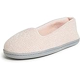 Dearfoams Women's Rebecca Soft Memory Foam Lightweight House Shoes Cozy Loafer with Warm Lining and Wide Widths Slipper