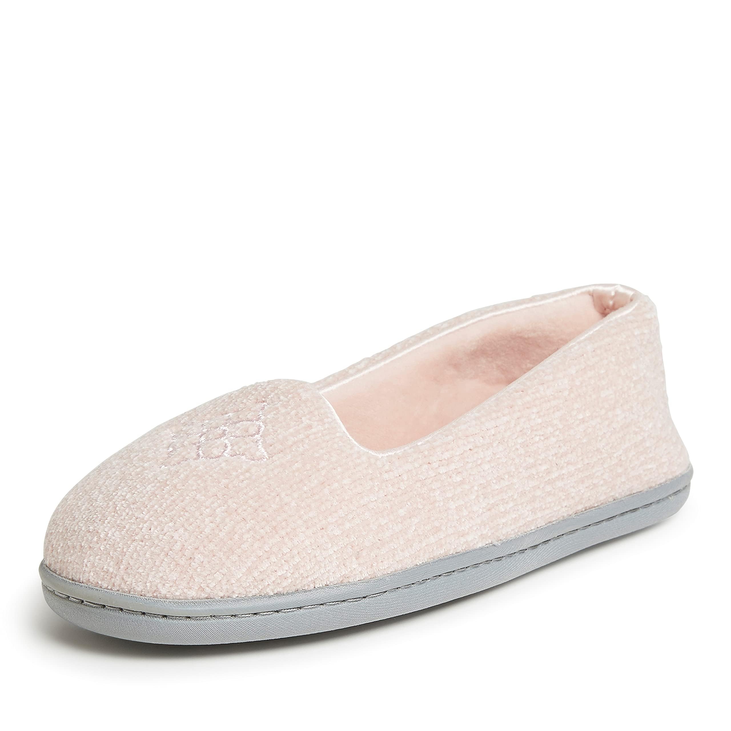 Dearfoams Women's Rebecca Memory Foam Slipper - Closed Back, Wide Width, Machine Washable