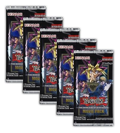 Yu-Gi-Oh! The Darkside of Dimensions Movie Pack 5 Booster Packungen - 1. Auflage deutsche Ausgabe