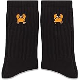 ZYQFN Cute Embroidered Socks, Funny Crazy Crew Socks, Animal Print Socks for Men and Women, Ideal Christmas Birthday Gifts.