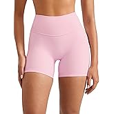INGIA Womens High Waist No Front Seam Scrunch Butt Biker Shorts 5 Inches V-Back Scrunch Booty Gym Workouts