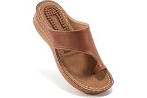 Aomigoct Sandals for Women Wedge Shoes: Comfortable Orthopedic Sandals Womens Dressy Summer Flip Flops Casual Walking Wedges