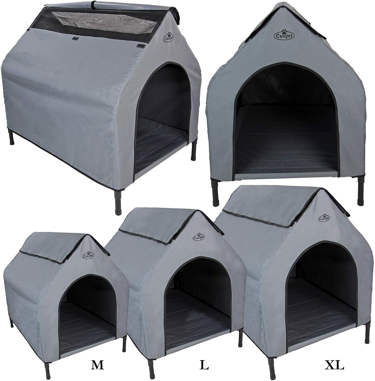 Elevated Fabric Dog Kennel Bed Pet Camping Waterproof Portable Animal