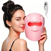 Red Light Therapy Mask,850nm NIR,Red/Blue Led Light ,Cordless ,280 LEDs | 9 Modes LED Face Mask Light Therapy,4D Facial Fit,Full Face Coverage Red Light Mask,Home&amp;Travel Use,Gift for Women Wife Mom