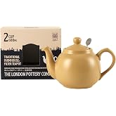 Farmhouse Teapot with Infuser, Ceramic, Matte Ginger, 2 Cup (600 ml)