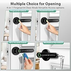Evanshow Fingerprint Door Lock Biometric Door Knob