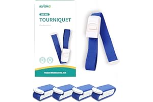 LEFEKE Medical Buckle Tourniquet for Blood Drawing, Adjustable First Aid Quick Release Outdoor Elastic Strap, Pack of 4 pcs, Phlebotomy Essentials
