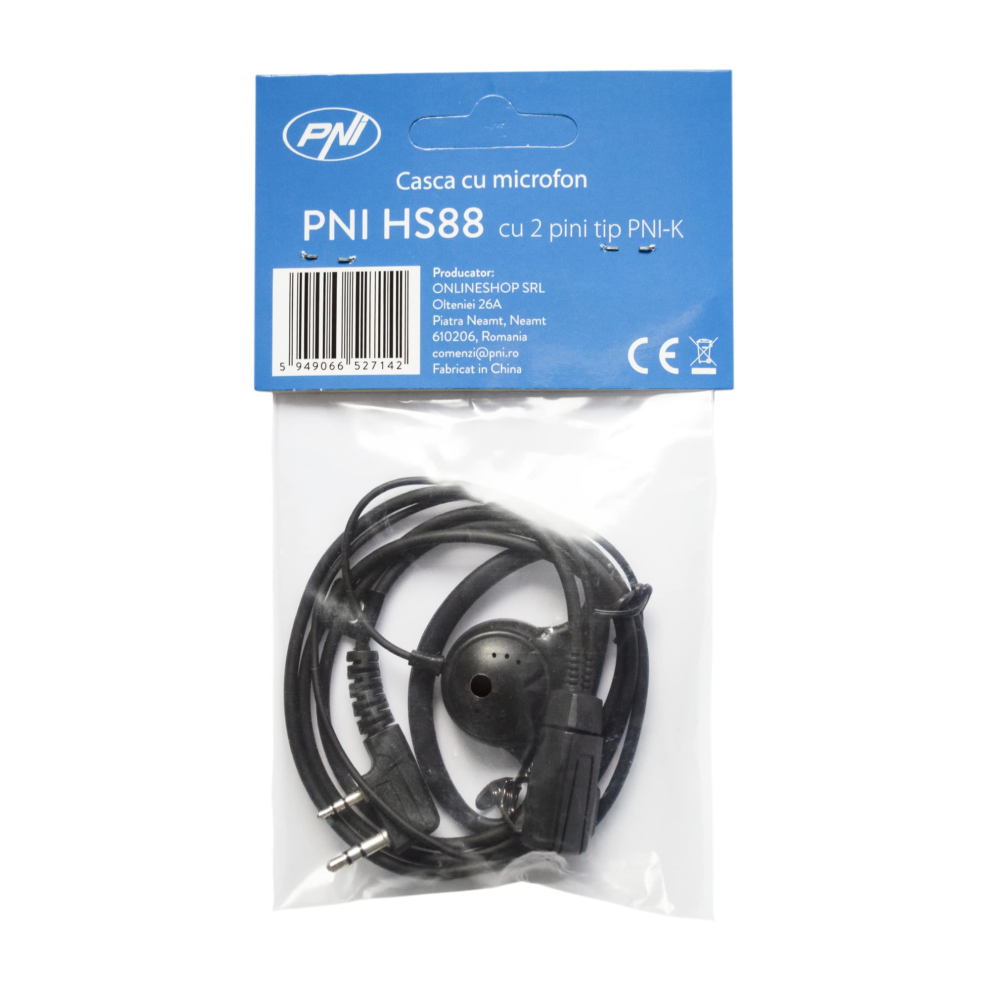 PNI Headphones HS88 with microphone with 2 pin K plug
