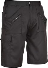Portwest S889 Elasticated Action Workwear Safety Shorts Black L view 2