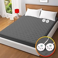 Valthie Heated Mattress Pad King Size,Dual Control