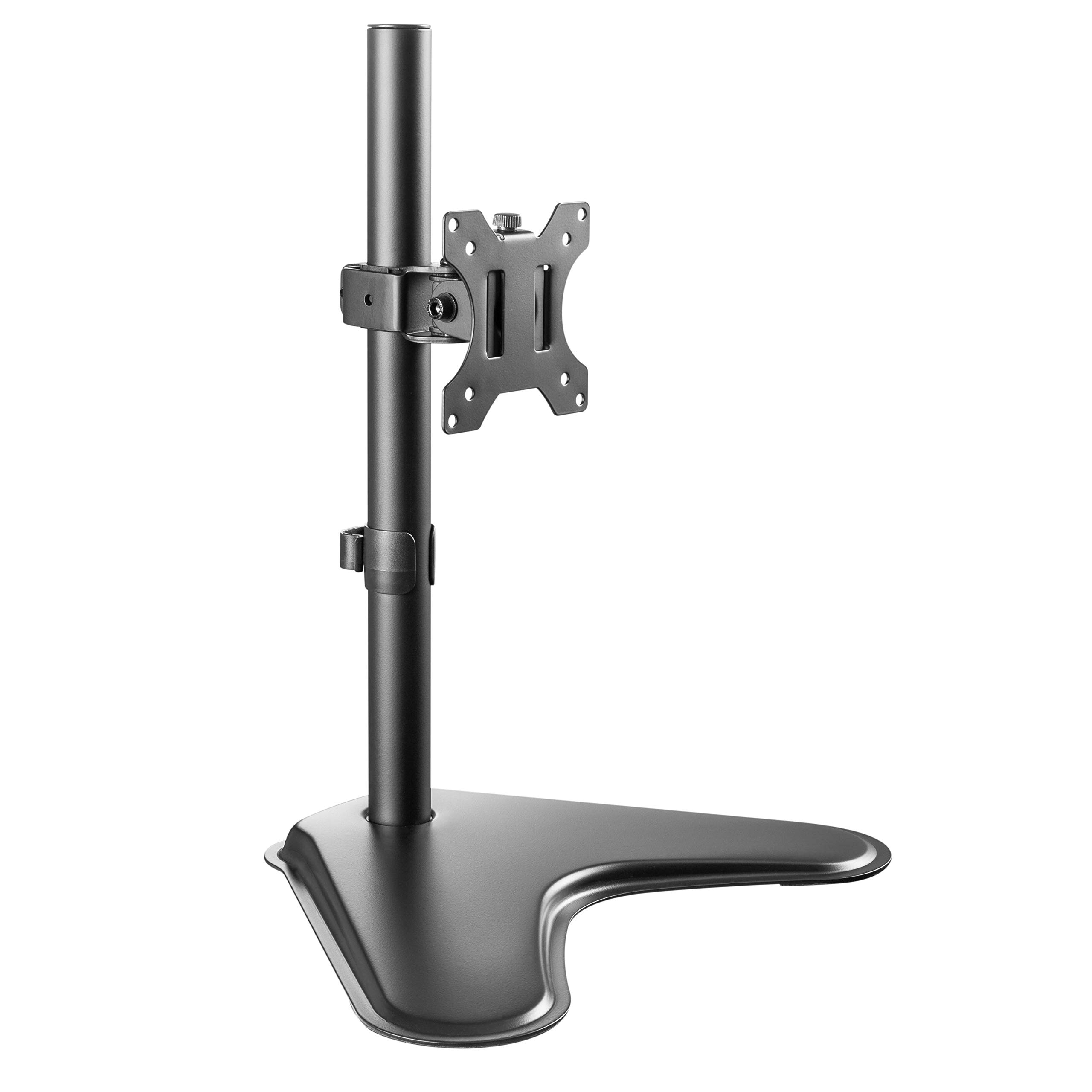 RICOO Single Monitor Stand Tilt Swivel 13-32 Inch TS7211 Universal VESA 75x75 100x100 Mount also Curved Screens Computer Monitor Bracket