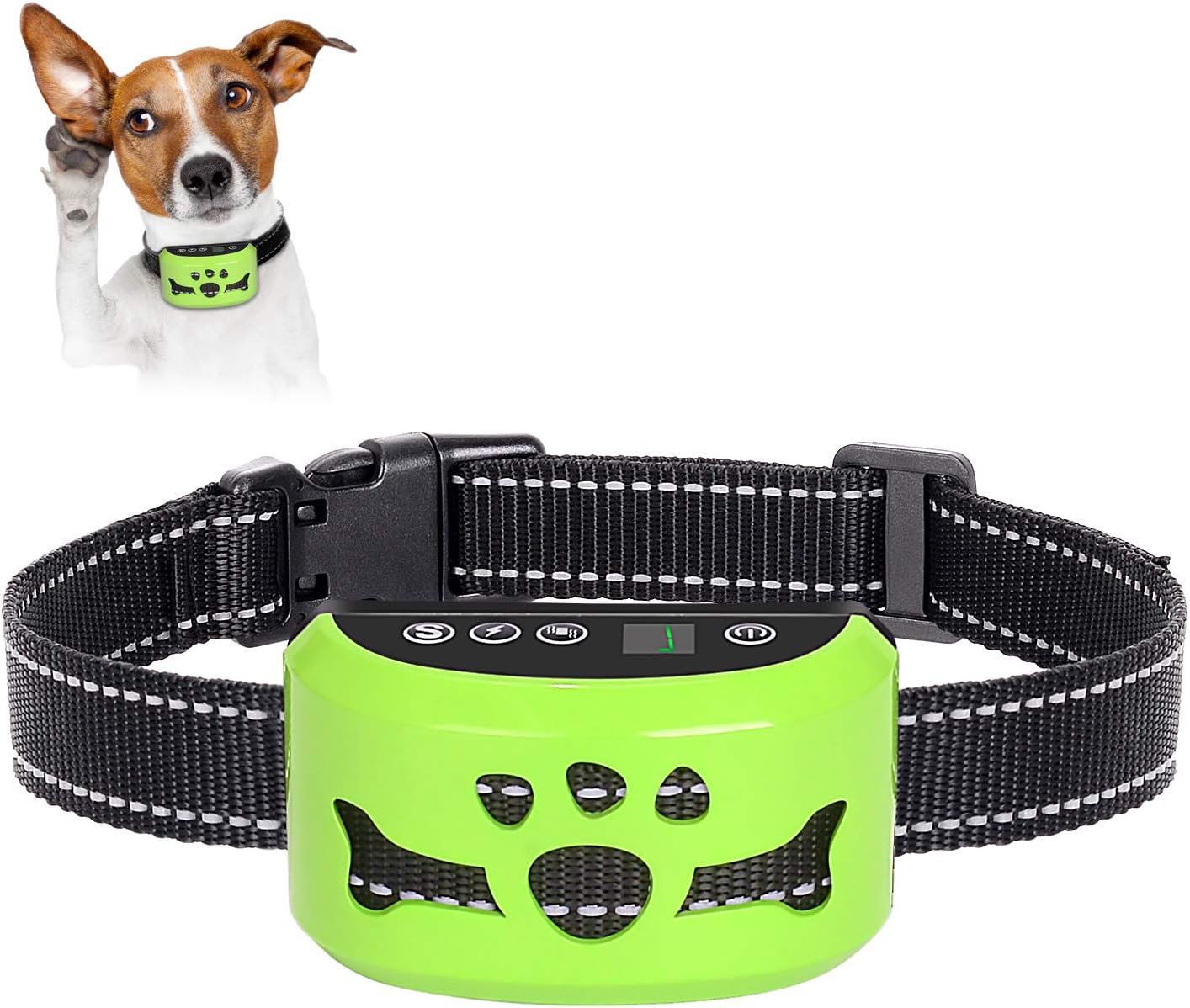 Dog No Barking Collar (Green) : Pet Supplies