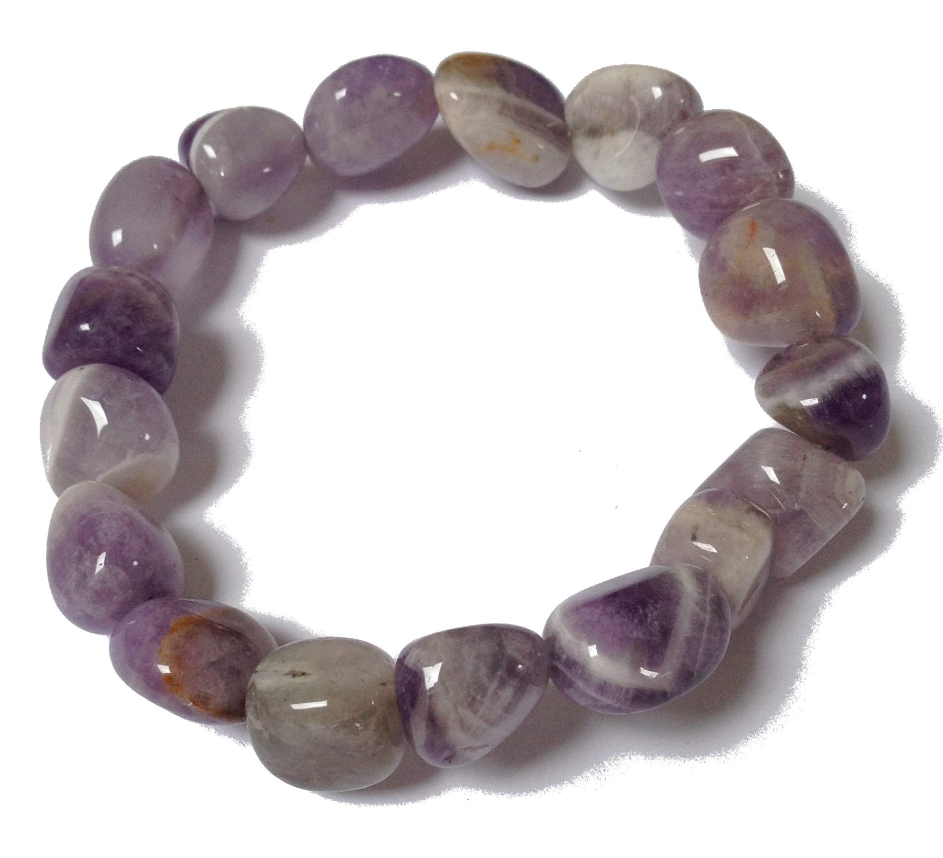Wild Therapies Tumblestone Amethyst Bracelet - Yoga - With Gift Bag