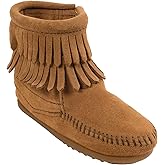 Minnetonka Kid's Double Fringe Side Zip Boot