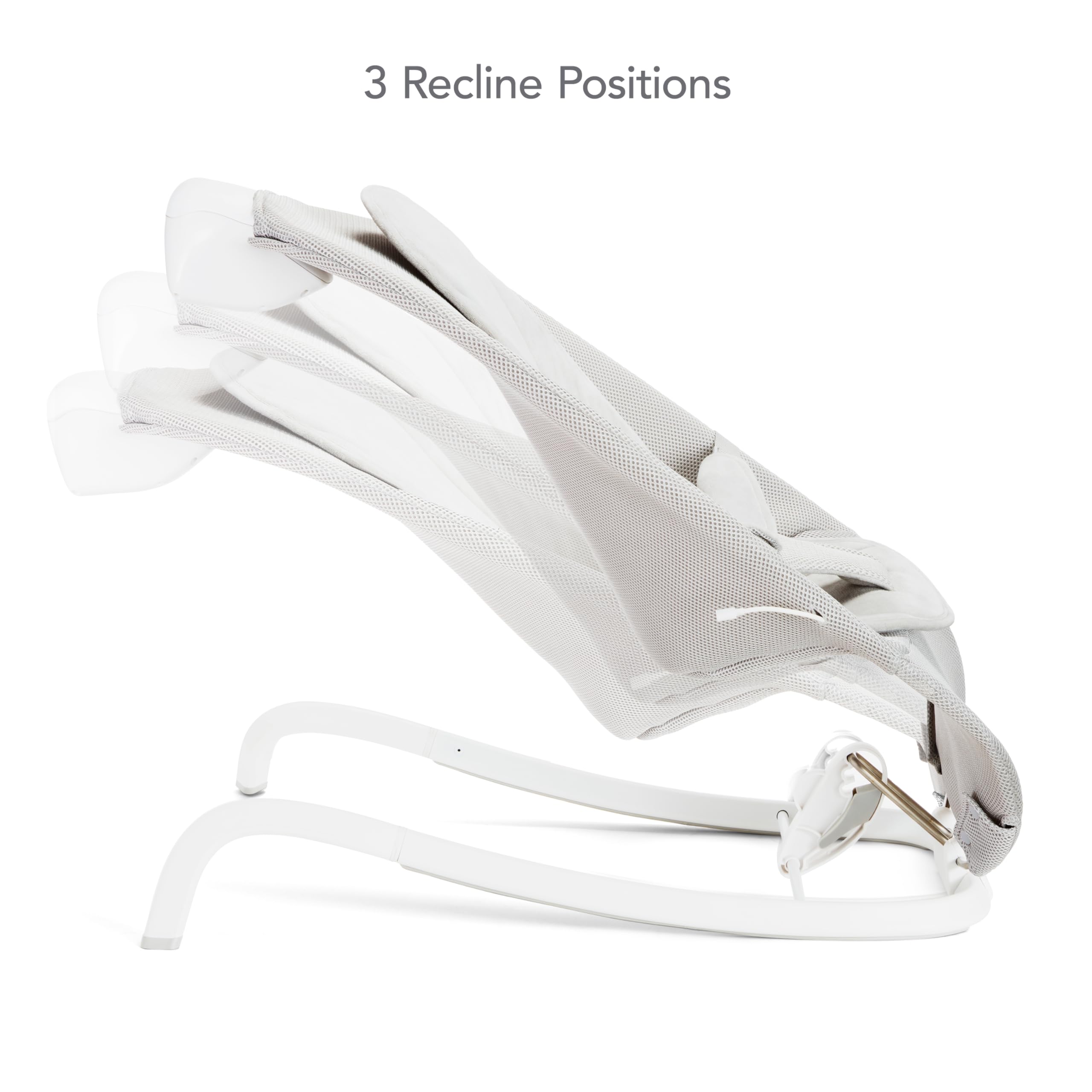 Munchkin® Electric Baby Bouncer & Rocker with Digital Touch Display, Soothing Sounds & 3 Recline Positions - Automatic Bouncing & Rocking, Grey