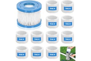 RGJ Type VI Hot Tub Filters Cartridge, 12 Pack Spa Filters Swimming Pool Pump Filter Compatible with Best-wayy, Efficient Filtration & Keep The Water Clean
