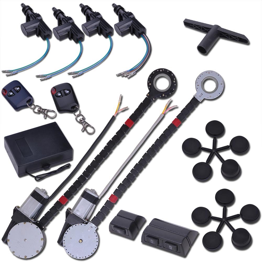 Amazon.com: Yescom Electric 2 Power Motor Window Roll Up + 4 Door Lock  Conversion Kit For Car Truck: Automotive