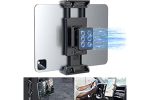 XWXELEC Magnetic Tablet Wall Mount for Metal Surface, Super Power Magnet ipad Holder 360° Rotation fit 4.5"-12.9" Phone and Tablets Great for Cabinet/Fridges/Metal Rack/Whiteboard/Gym Equipment