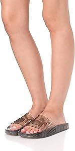 colorful jelly puma slides