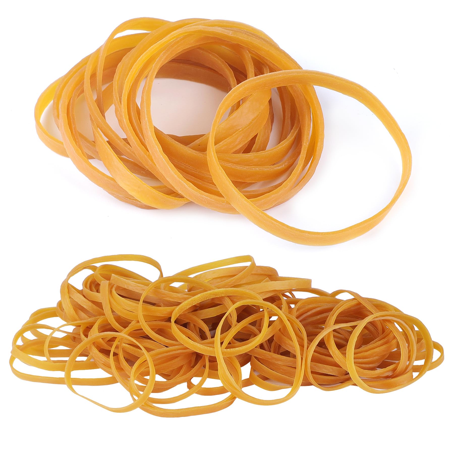 Elastic Bands Heavy Duty 100Pcs Thick rubber bands100x5mm Natural Strong Money Elastic Bands Wide Rubber Band Stationary Stretchable Bands for Home School Office Workshop Accessories,Yellow