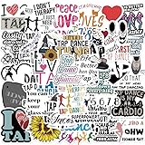 50PCS Tap Dance Stickers,Water Bottles Laptop Car