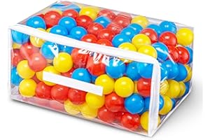 Hovenlay 100 Ball Pit Balls for Kids, Plastic Balls for Ball Pit, Play Balls for Toddlers Babies, Ideal for Ball Pit, Kiddies Pool, Indoor Playpen