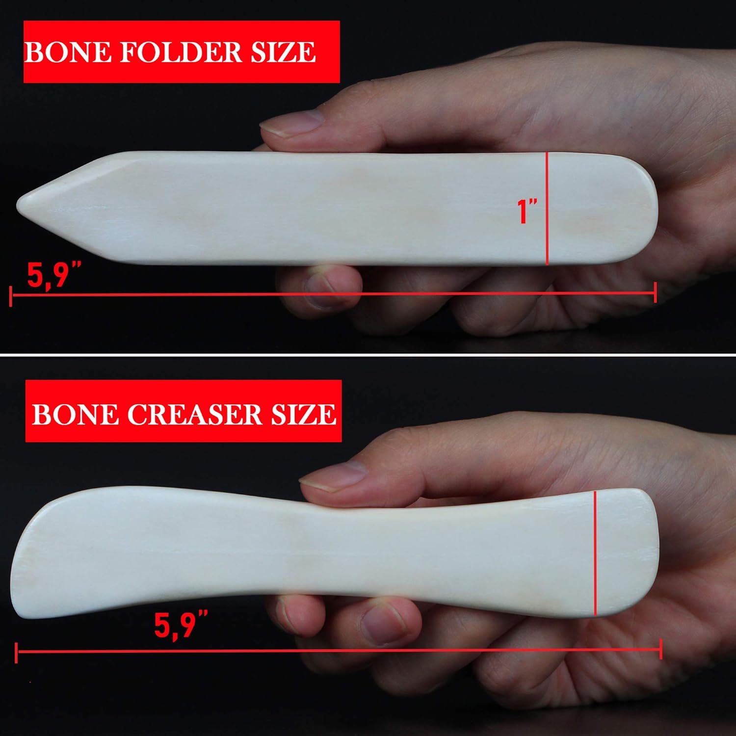 ECOHU Bone Folder Paper Creaser Maker Set, Folding Scoring Burnishing Crafting Scrapbooking Tool for Bookbinding, Paper & Leather Crafts, Card Making.