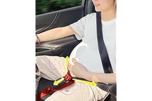 SUNSHE Pregnancy Bump Strap，Seat Adjuster for Mother，Seat Bump Strap for Women Protect Belly&Unborn Baby，Prevent Compression of Abdomen (Red)