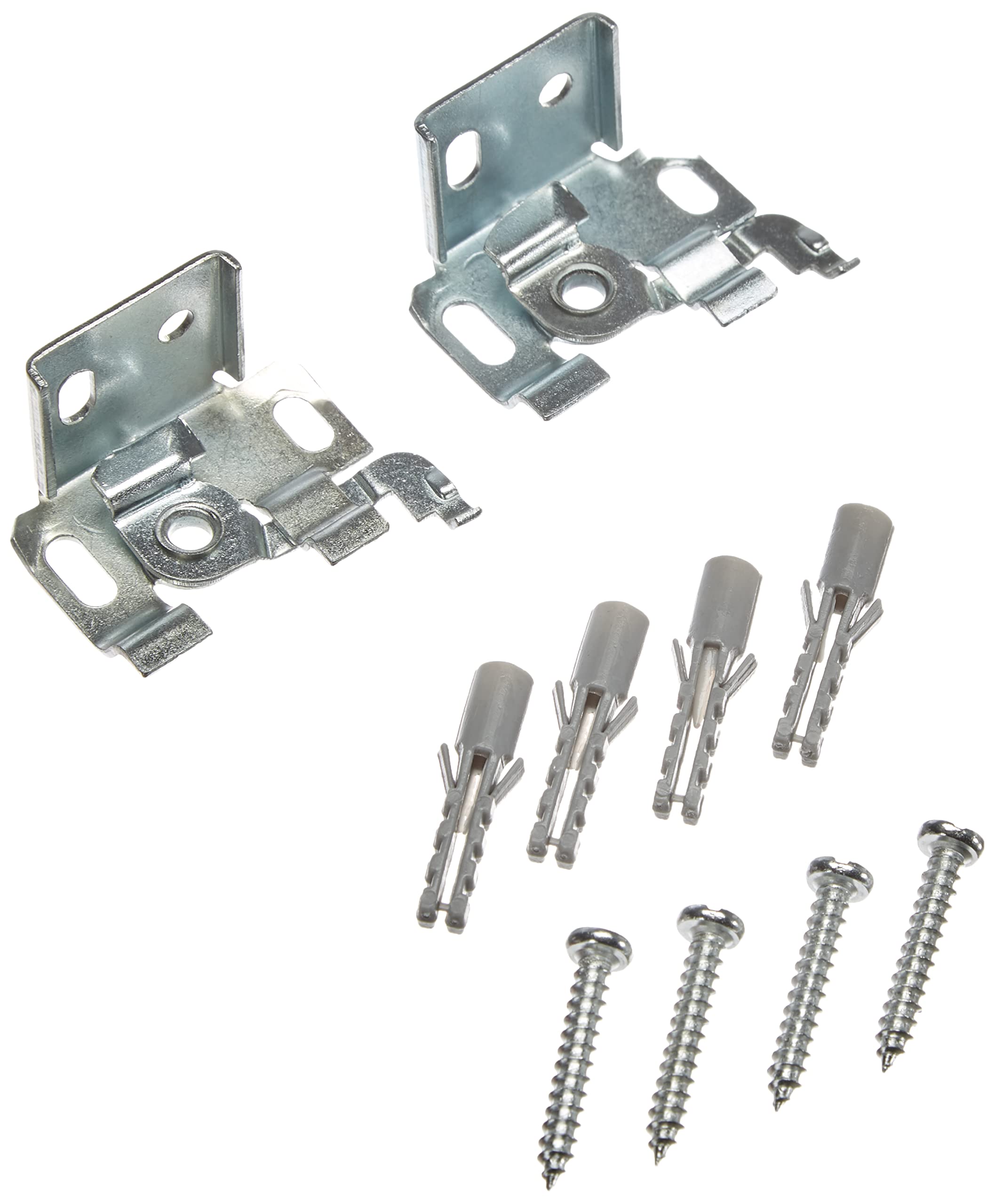 Gardinia Bracket For Aluminium Blinds With 25 mm Top Rails, 2-Pack, Ceiling or Wall Installation, Installation Material Included, Metal, Galvanised, 7033