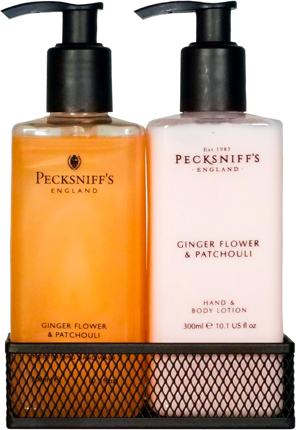 Pecksniff's Ginger Flower Patchouli Hand Wash & Lotion Set Hydrates Soft Skin