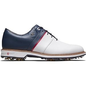 FootJoy Legends Premiere Series Packard LX 54552 White Navy Red Men Golf Shoe