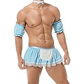 HAVBX 3-Piece Sexy Maid Outfit for Men Sissy Costume lingerie Set Femboy Outfit For Cosplay