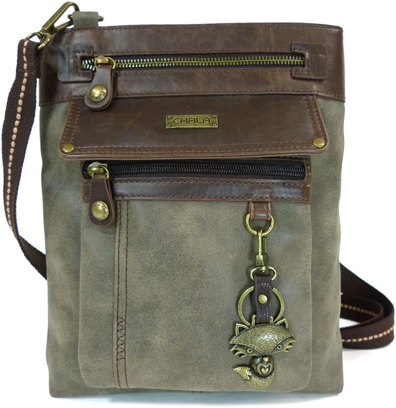 CHALA 2 in 1 Gemini Crossbody Purse/Fanny Pack with Mini Metal Keychain