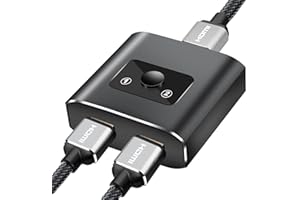 MEALINK HDMI 2.0 Switch 2 in 1 Out 4K HDMI Splitter 1 in 2 Out Manual HDMI Hub Supports 4K 3D 1080P for HDTV, Xbox, PS4