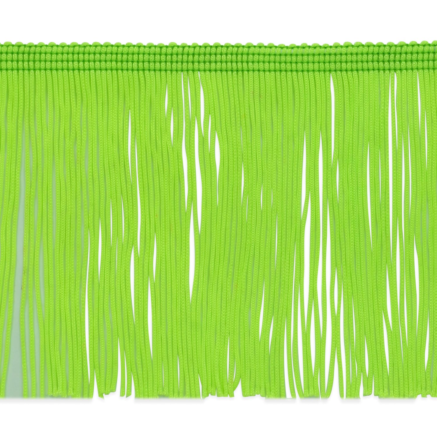 Trims by the Yard 4" Chainette Fringe Trim, Polyester-Made Decorative Fringe Trim, For Costumes, Uniforms, Home Decor, and Party Decorations, Washable Fringes, 5-Yard Cut, Lime