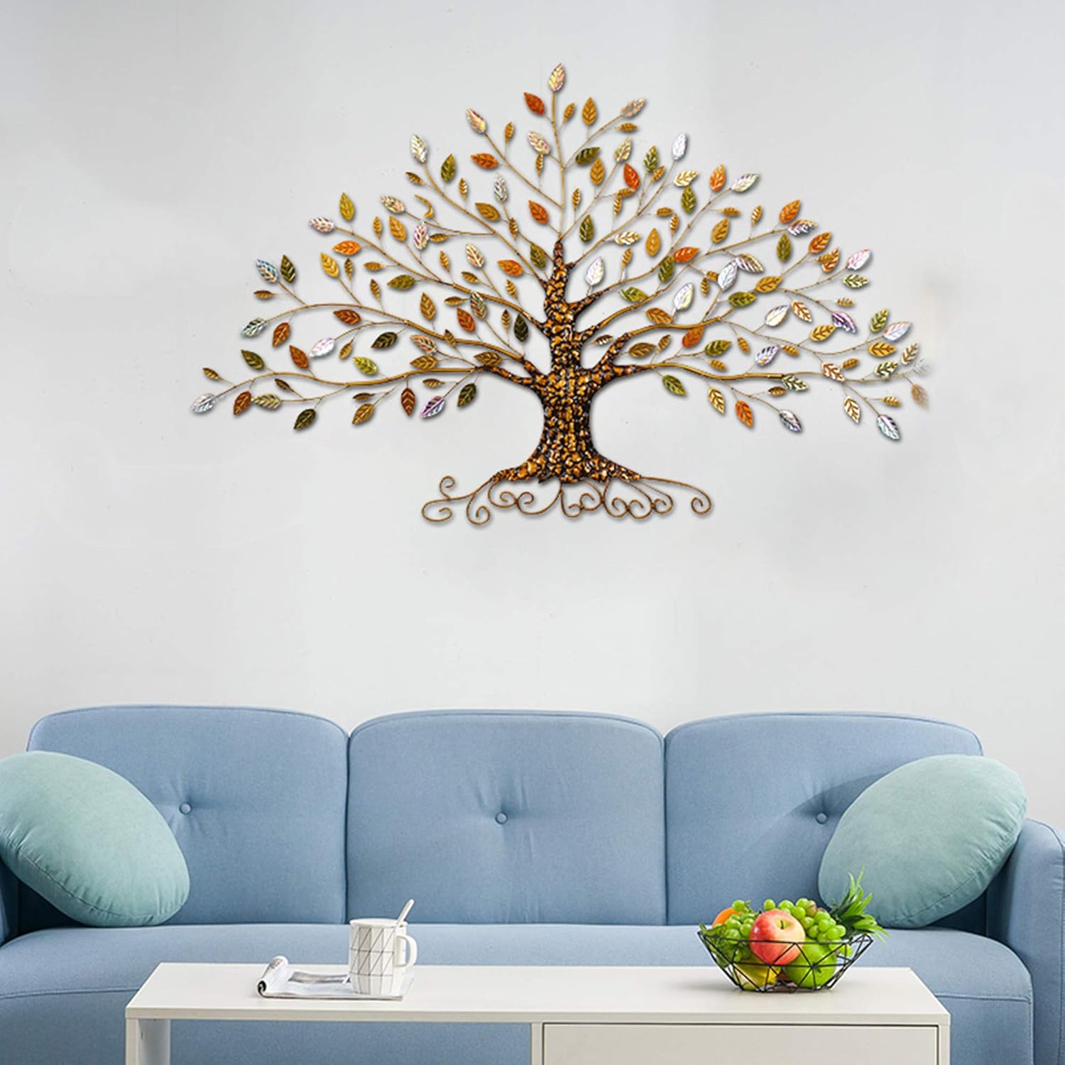FMXYMC Metal Wall Art Tree of Life 3D Wall Silhouette Metal Wall