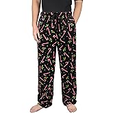 Mens Plush Pajama Pants Soft Flannel Fleece Pajama Lounge Sleep Pant Christmas Plaid Fuzzy Lounge Sleepwear Pj Bottoms