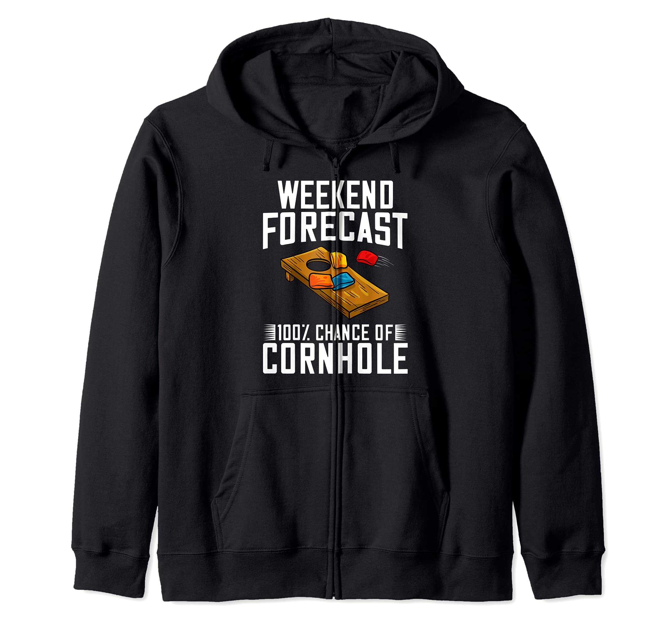 Cornhole Board Game Bags Rules Player Zip Hoodie