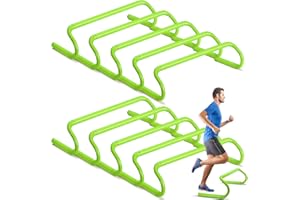Wettarn 10 Pcs Speed Agility Training Hurdles Detachable Durable Hurdle Agility Plyometric and All Purpose Speed Training Equipment for Athletes Soccer Basketball