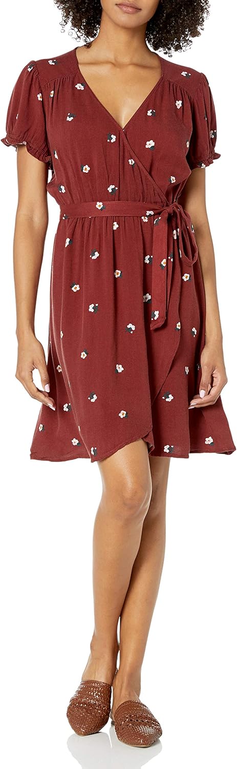 Amazon Brand - Goodthreads Women's Fluid Twill Wrap Dress