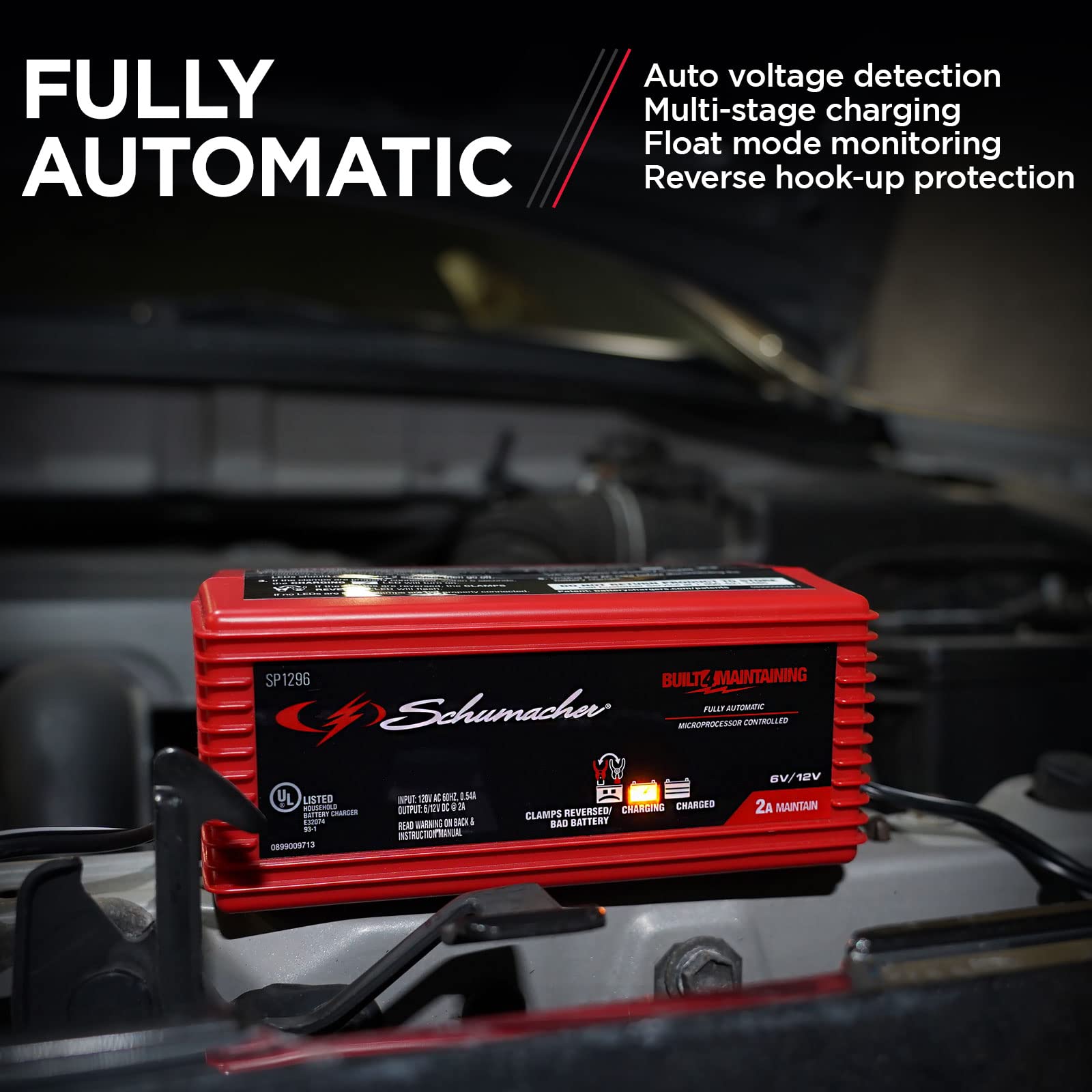 Schumacher SP1296 Fully Automatic Battery Charger and Maintainer 2