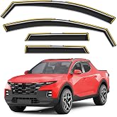 in-Channel Window Visors Rain Guards for Hyundai Santa Cruz 2022-2026 | Saleago Extra-Thick Window Visors | Wind Deflectors | Extra Durable Vent Shades | Vent Visors , Truck Accessories,4pcs