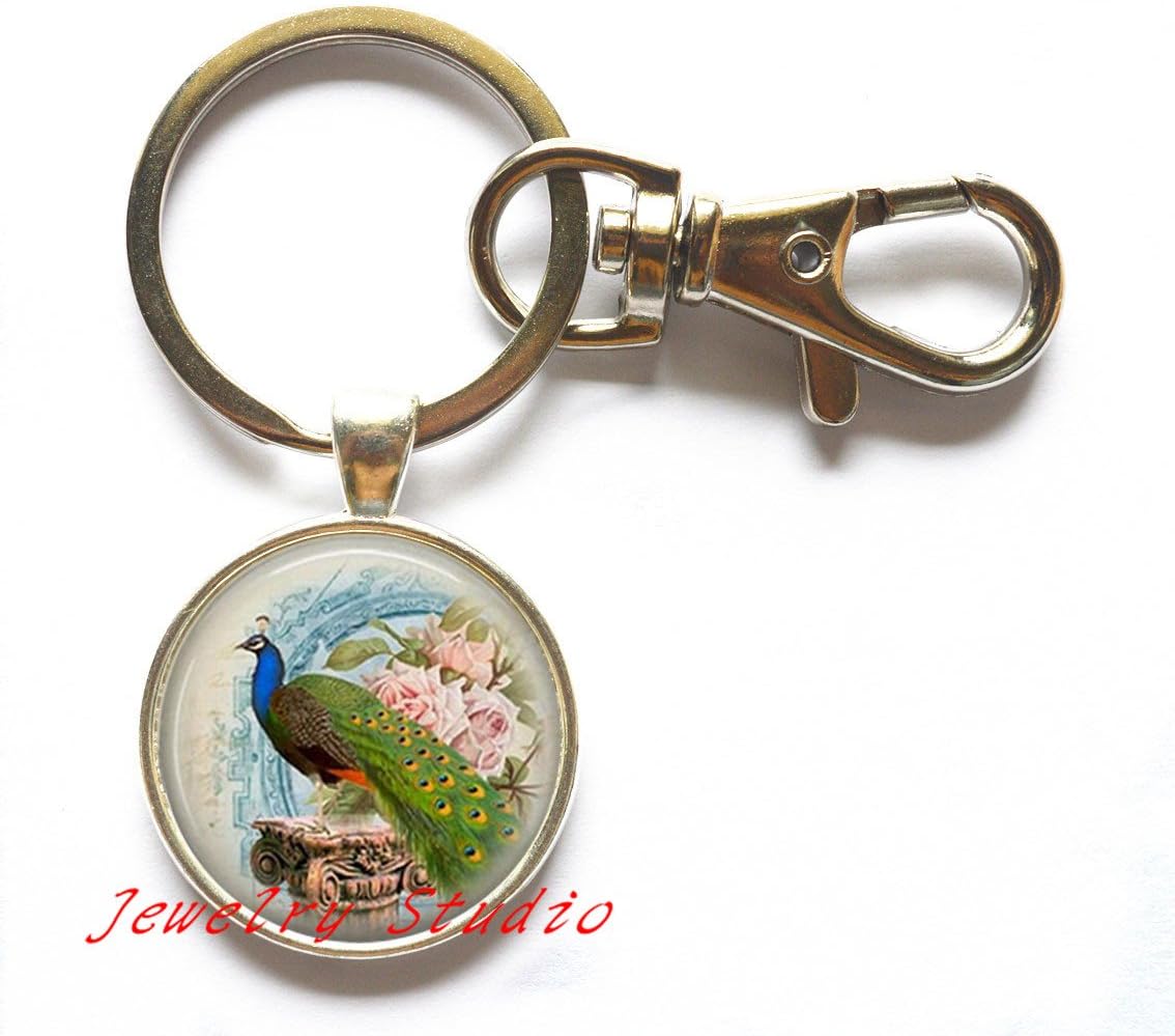 Charming fashion Keychain，Peacock Key Ring , Peacock