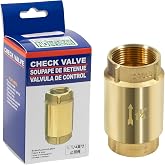 1 1/4 Inch Brass Check Valve for Well Pump, One Way Back Flow Preventer Check Valve, 1 1/4" Female Pipe Thread