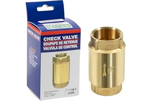 USSURAY 1 1/4 Inch Brass Check Valve for Well Pump, One Way Back Flow Preventer Check Valve, 1 1/4" Female Pipe Thread