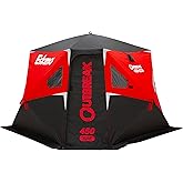 Eskimo&reg; Outbreak 450XDP, Pop-Up Portable Ice Fishing Shelter, No-Trip Door, 4-5 Person, Red/Black, 50450