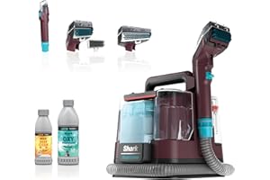 Shark Carpet Cleaner Machine, Portable Upholstery StainStriker, Spot, Odor & Stain Remover, 2 Carpet Cleaner Solutions, 3 Tools, Perfect for Pet Hair, Area Rugs, Couches, Burgundy, PX203BRN