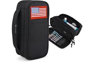 ATRIPACK Tactical Pencil Case for Boy,Large Capacity Pencil Pouch,Marker Organizer Case Pen Box, Tool Bag Desk Organizer for School College Office Organizer for Kids Men Women Adult Teens(Black)